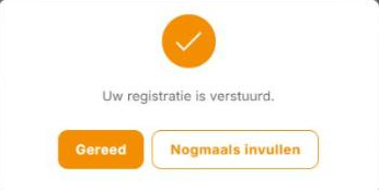 Je eerste registratie is verstuurd.